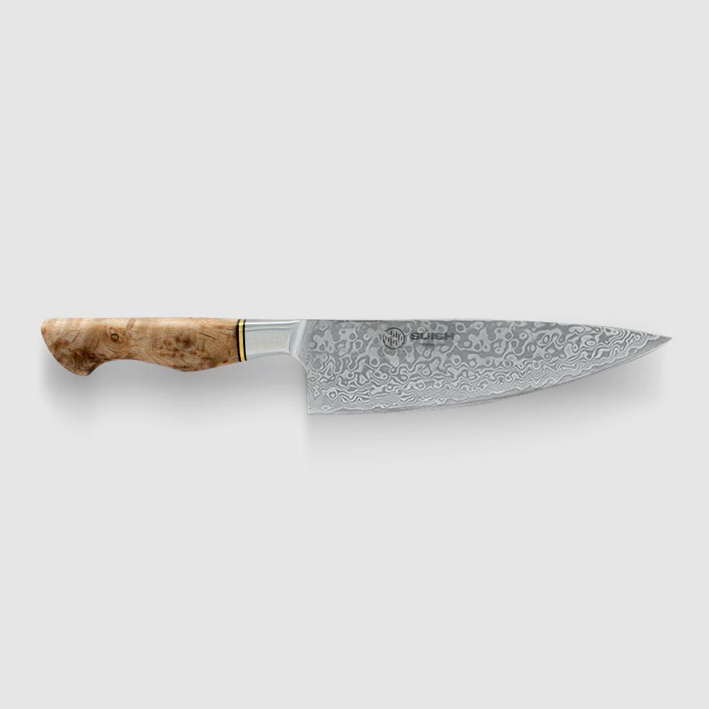 Cuchillos de cocina profesionales hechos a medida de acero Damasco 5 piezas  de cuchillos de cocina de chef profesional con picador/cuchilla con